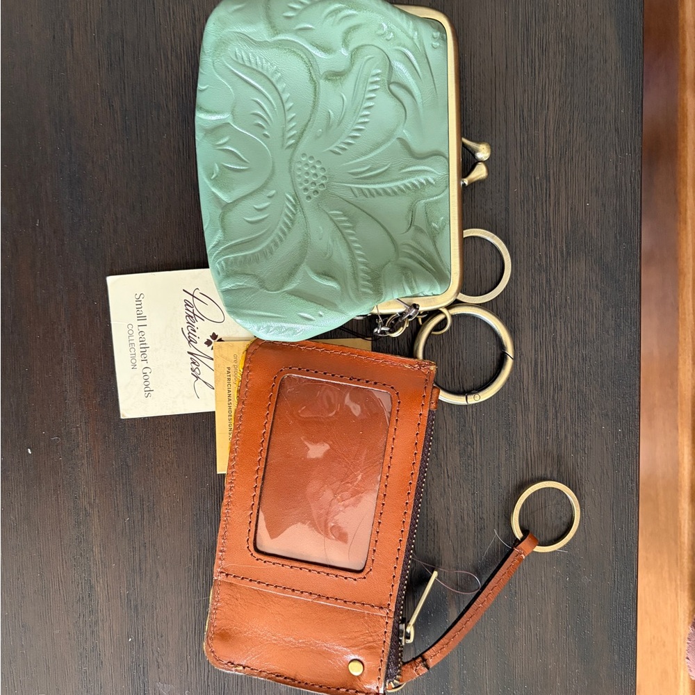 Patricia Nash bundle - coin purse (sage) and wallet bundle NWT (brown)
